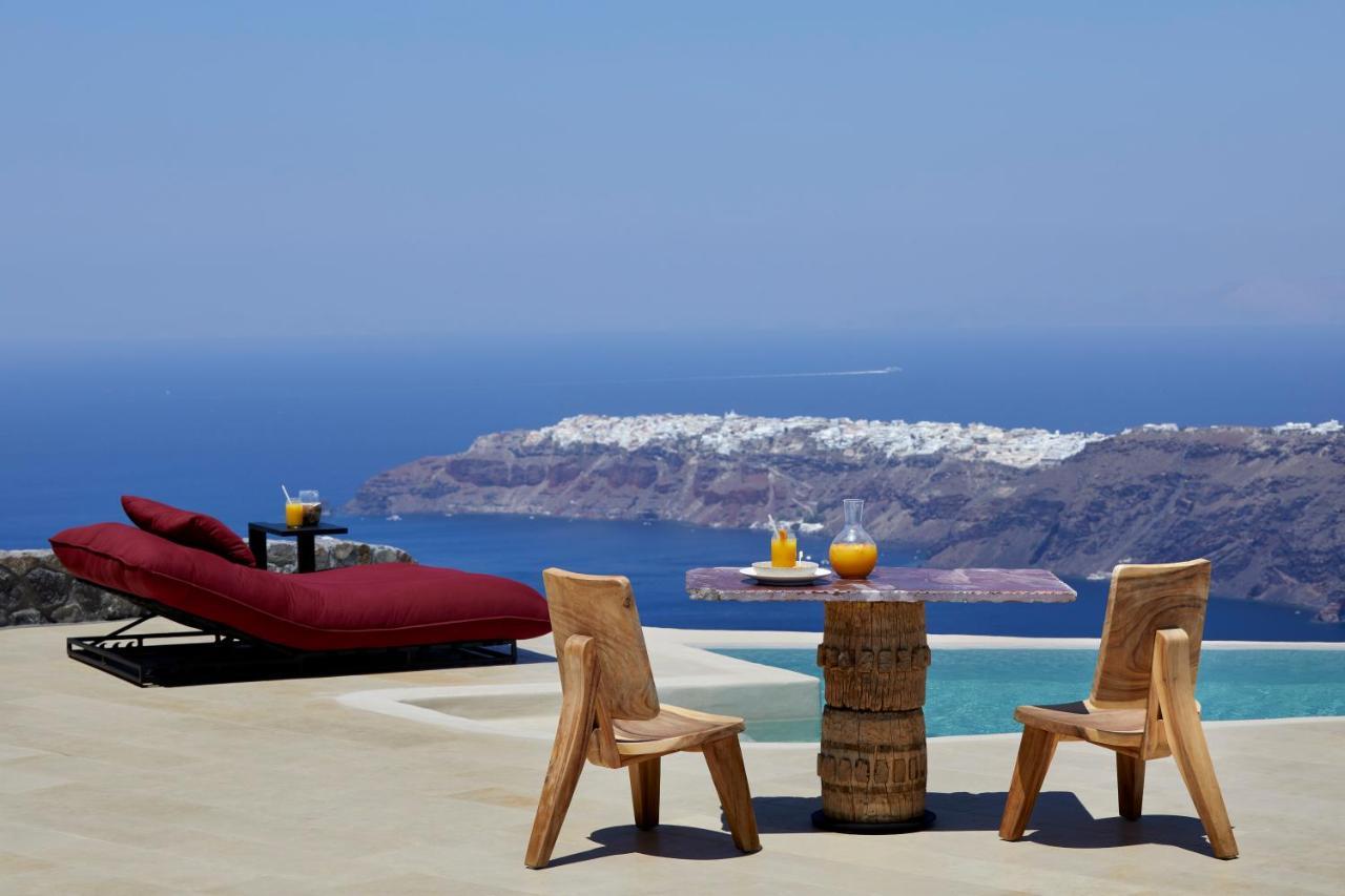 Flitterwochenvilla Cavalieros mit eigenem beheiztem Pool und Blick auf die Caldera